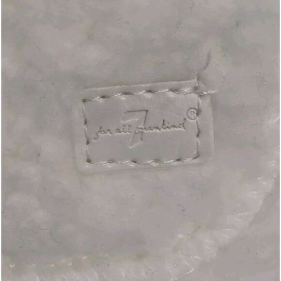 7 For All Mankind Infant Bodysuit White Sherpa Fleece Zipper Garage Guard Unisex - Picture 3 of 8